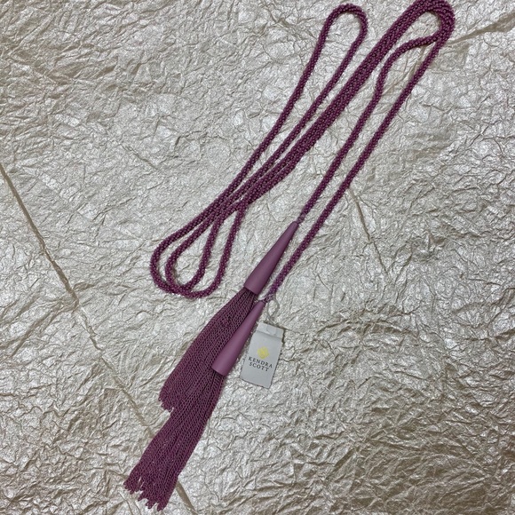 Kendra Scott Lilac Matte Phara Tassel Necklace NEW - Picture 2 of 8